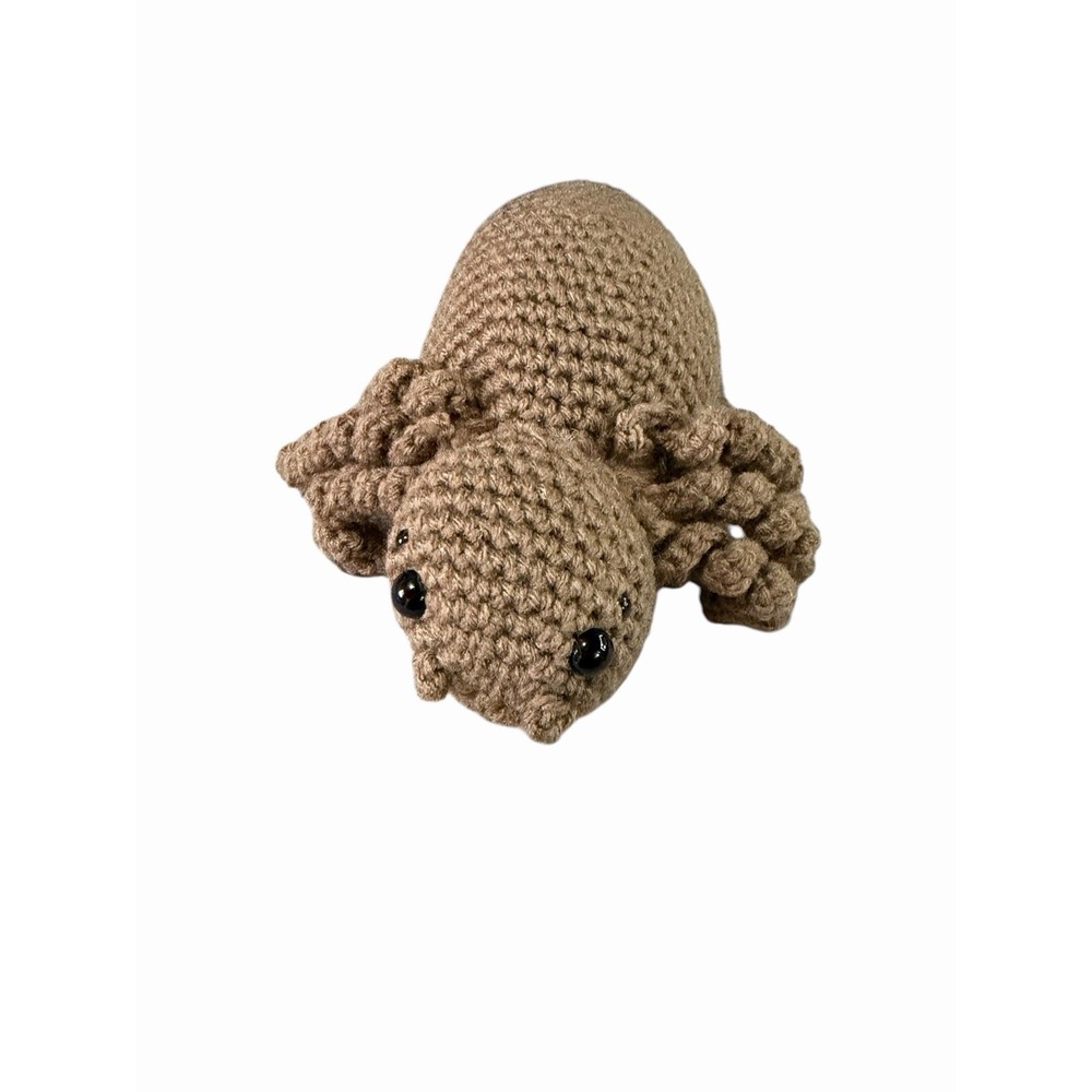 New Handmade Crochet Plushie SPIDER light brown